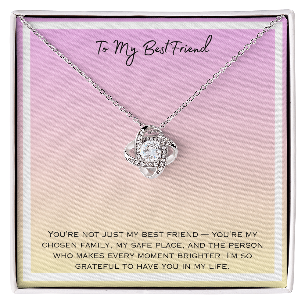 To My Bestfriend Love Knot Necklace