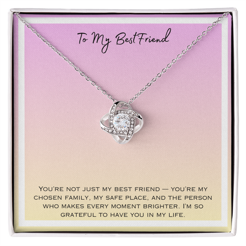 To My Bestfriend Love Knot Necklace