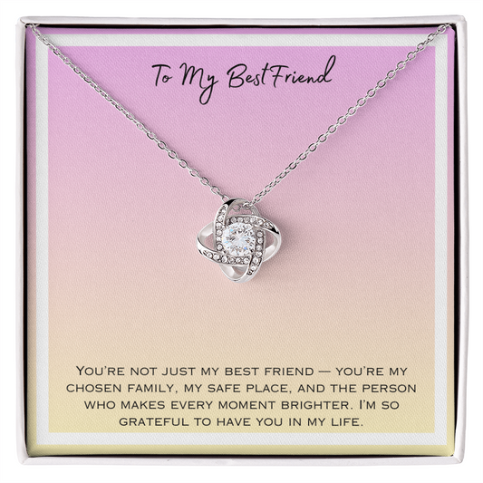 To My Bestfriend Love Knot Necklace