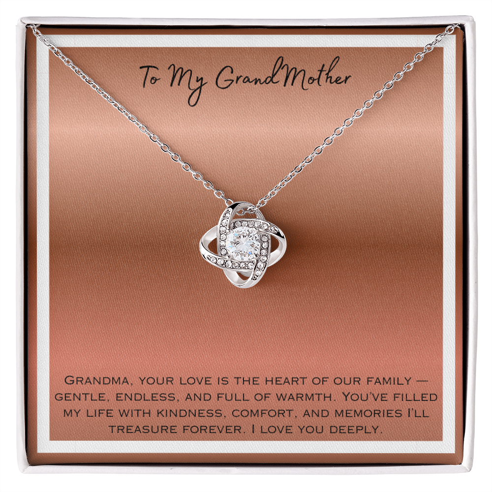 To My Grandmother  Love Knot Necklace