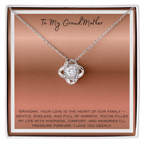 To My Grandmother  Love Knot Necklace