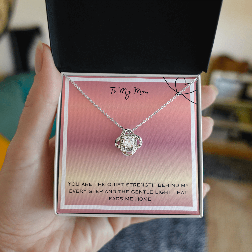To My Mom Love Knot Necklace