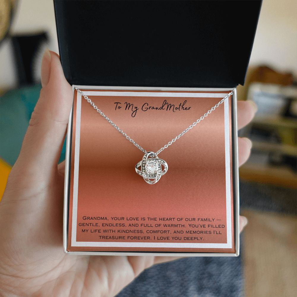 To My Grandmother  Love Knot Necklace