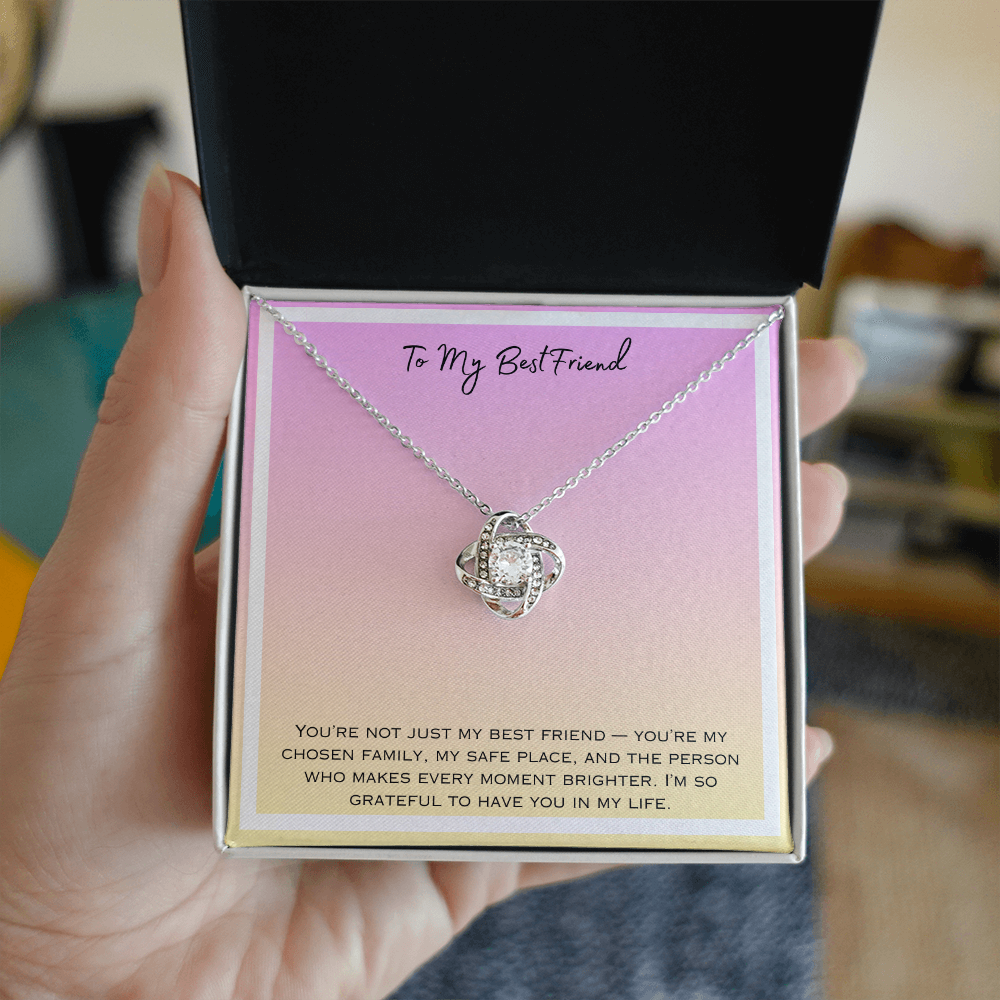 To My Bestfriend Love Knot Necklace