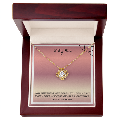 To My Mom Love Knot Necklace