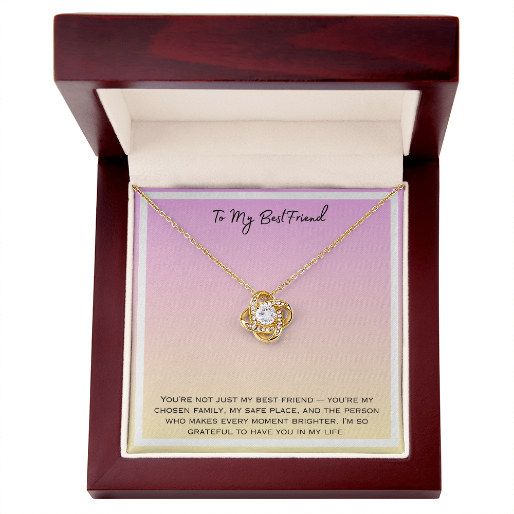 To My Bestfriend Love Knot Necklace