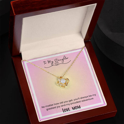 To My Daughter, From Mom Love Knot Necklace