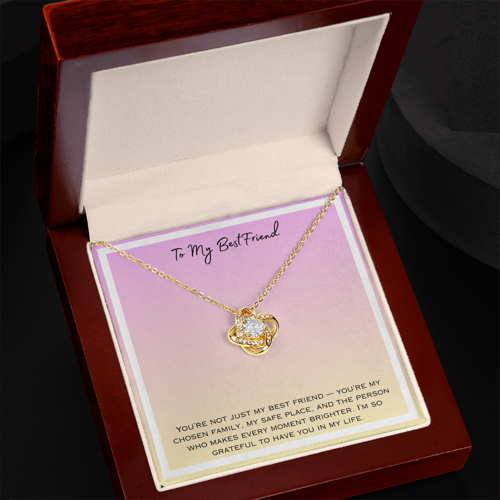 To My Bestfriend Love Knot Necklace