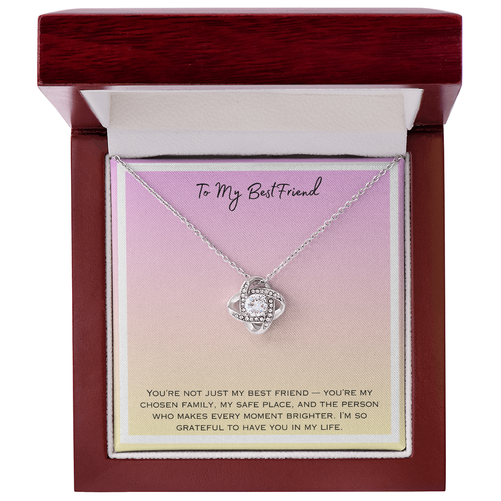 To My Bestfriend Love Knot Necklace