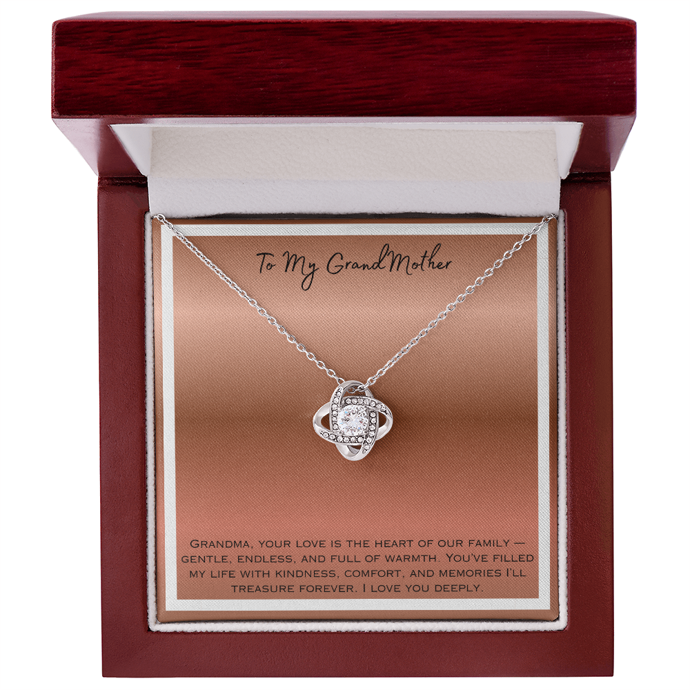 To My Grandmother  Love Knot Necklace