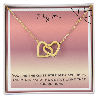 To Mom Interlocking Hearts Necklace