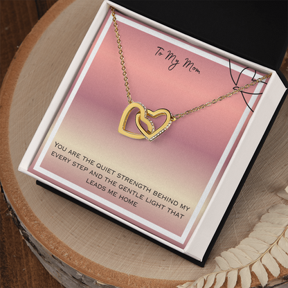 To Mom Interlocking Hearts Necklace