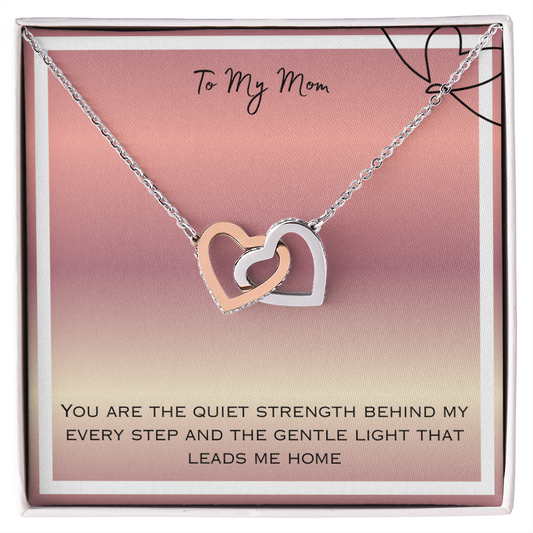 To Mom Interlocking Hearts Necklace