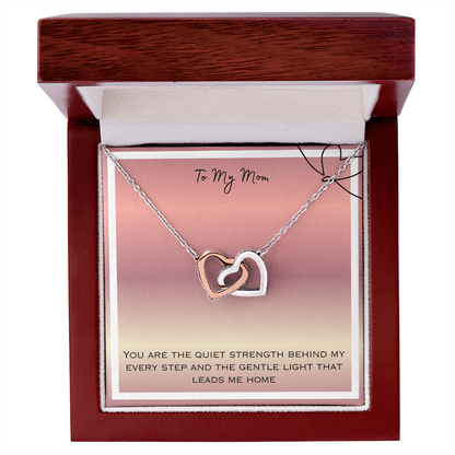 To Mom Interlocking Hearts Necklace