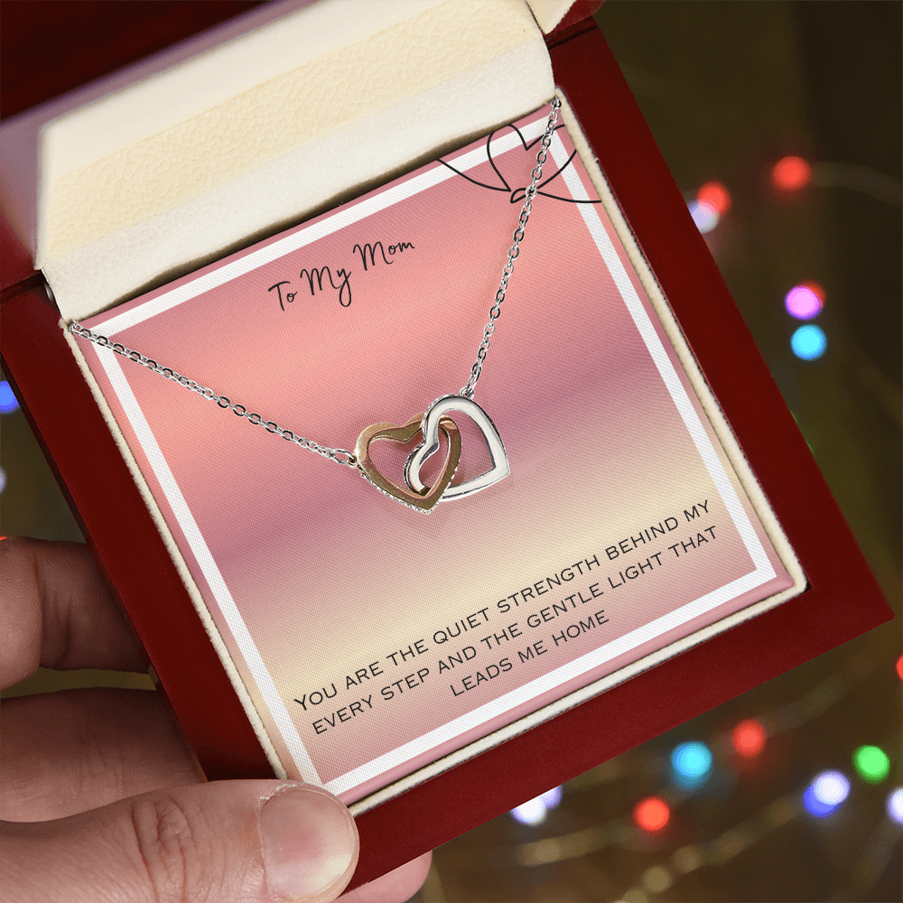To Mom Interlocking Hearts Necklace