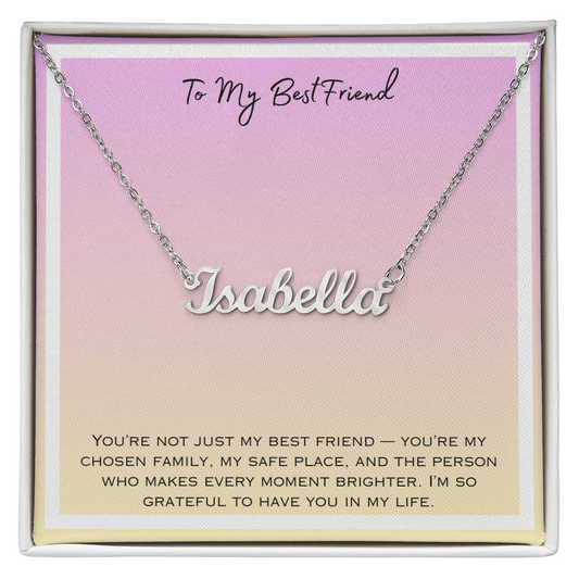 To My Best Friend Personalized Name Necklace