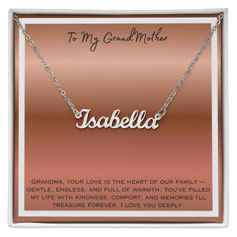 To My Grandmother Personalized Name Necklace