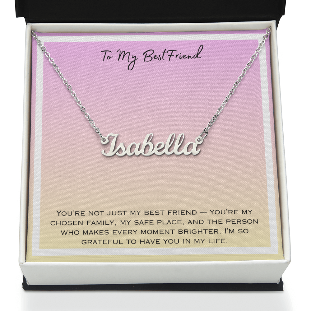 To My Best Friend Personalized Name Necklace