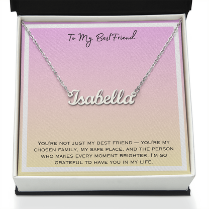 To My Best Friend Personalized Name Necklace