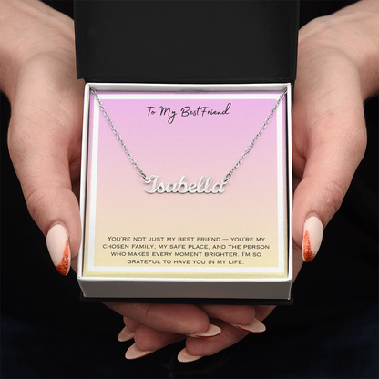 To My Best Friend Personalized Name Necklace
