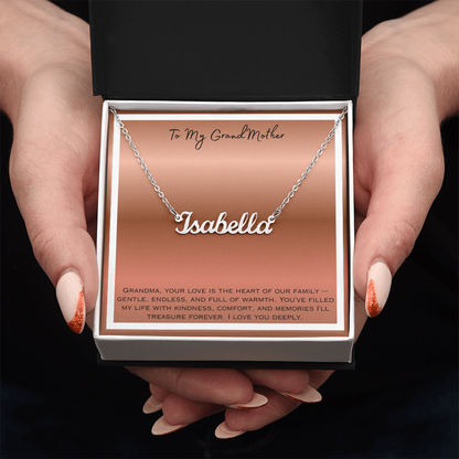 To My Grandmother Personalized Name Necklace