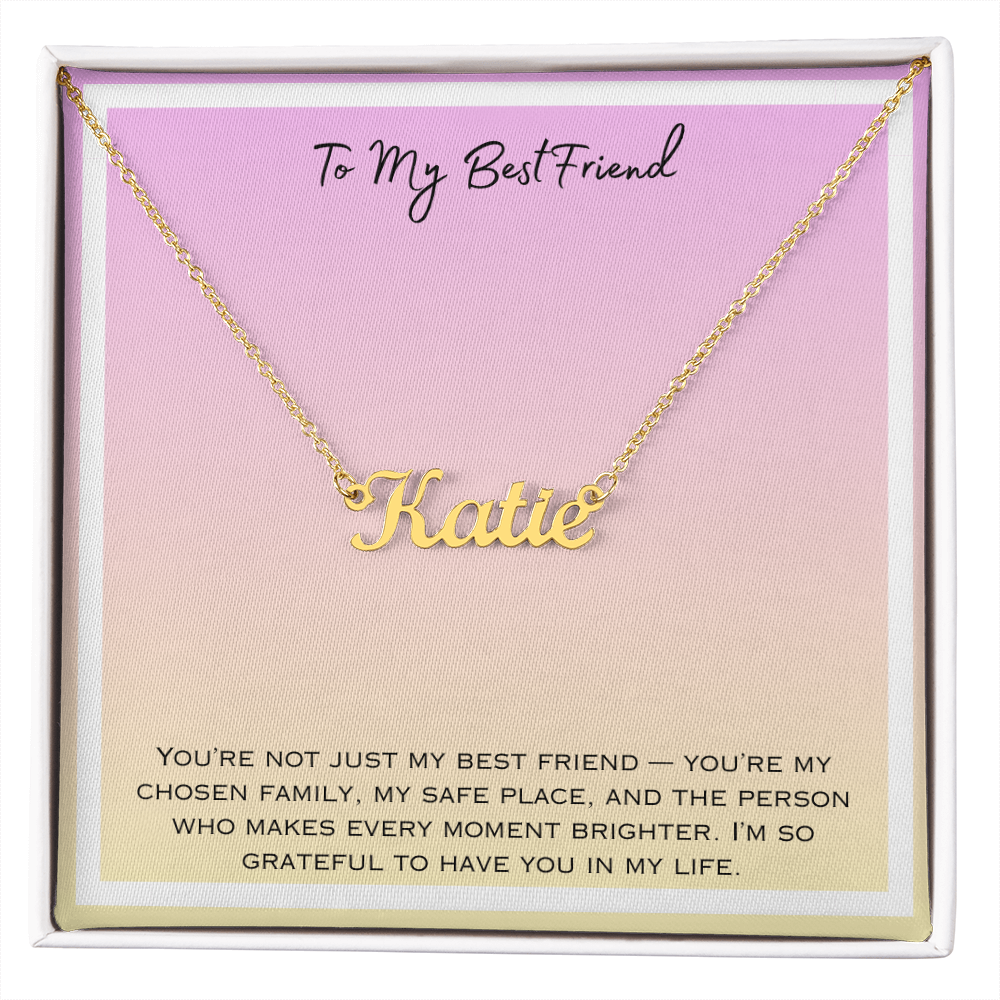 To My Best Friend Personalized Name Necklace