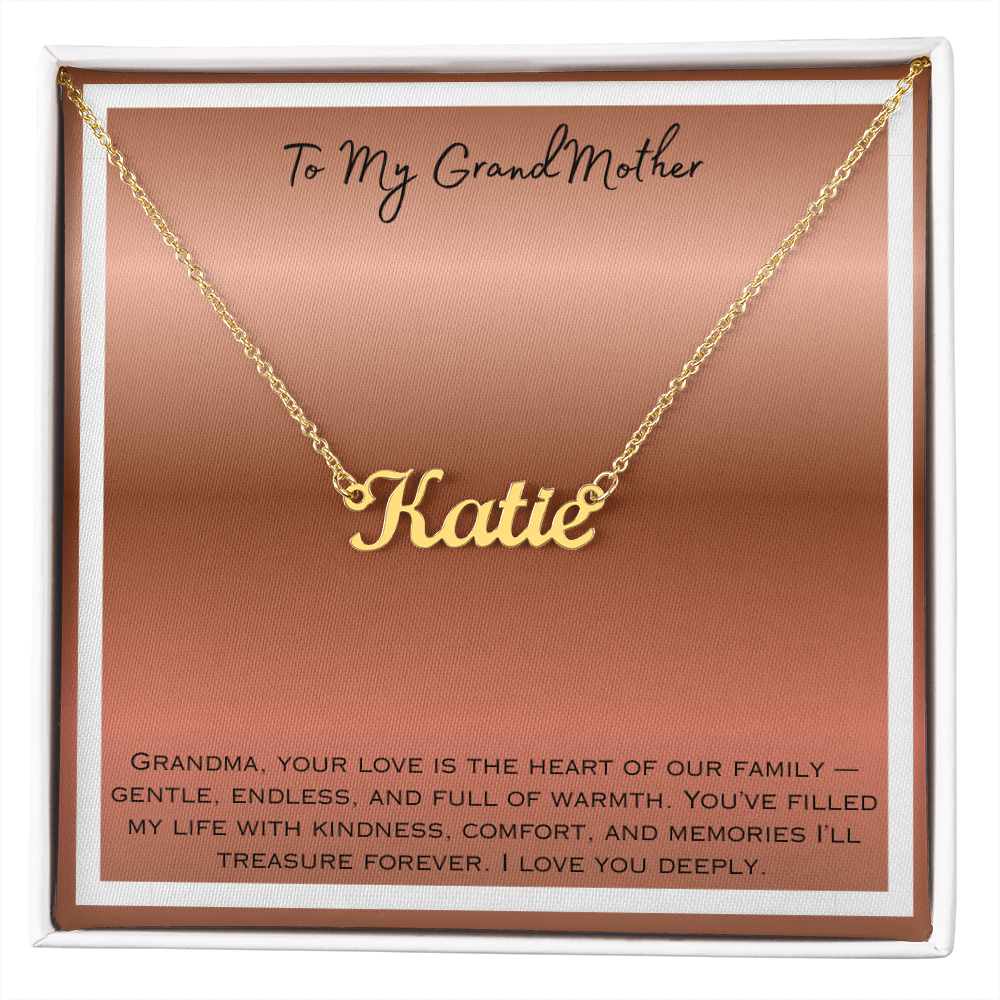 To My Grandmother Personalized Name Necklace