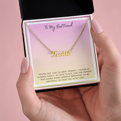 To My Best Friend Personalized Name Necklace