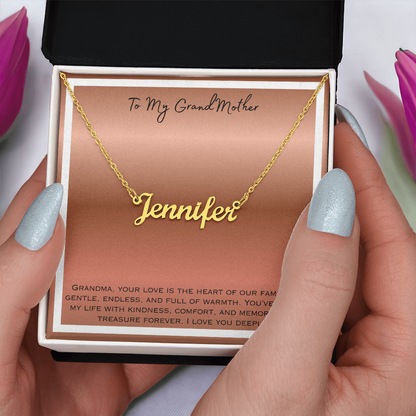 To My Grandmother Personalized Name Necklace