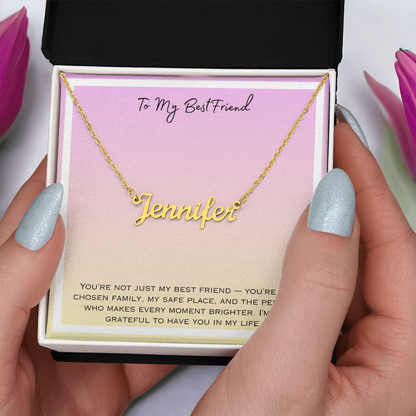 To My Best Friend Personalized Name Necklace