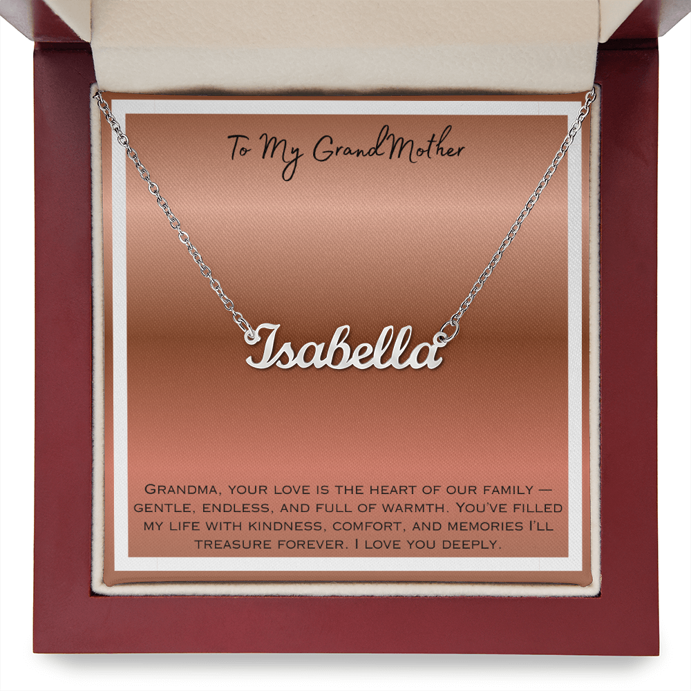 To My Grandmother Personalized Name Necklace