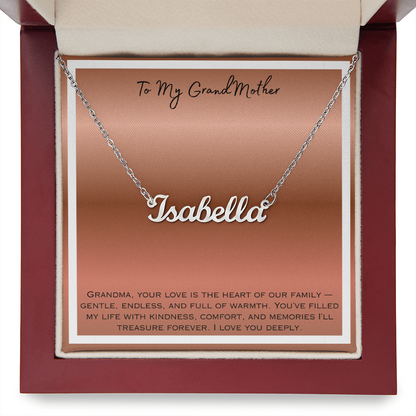 To My Grandmother Personalized Name Necklace