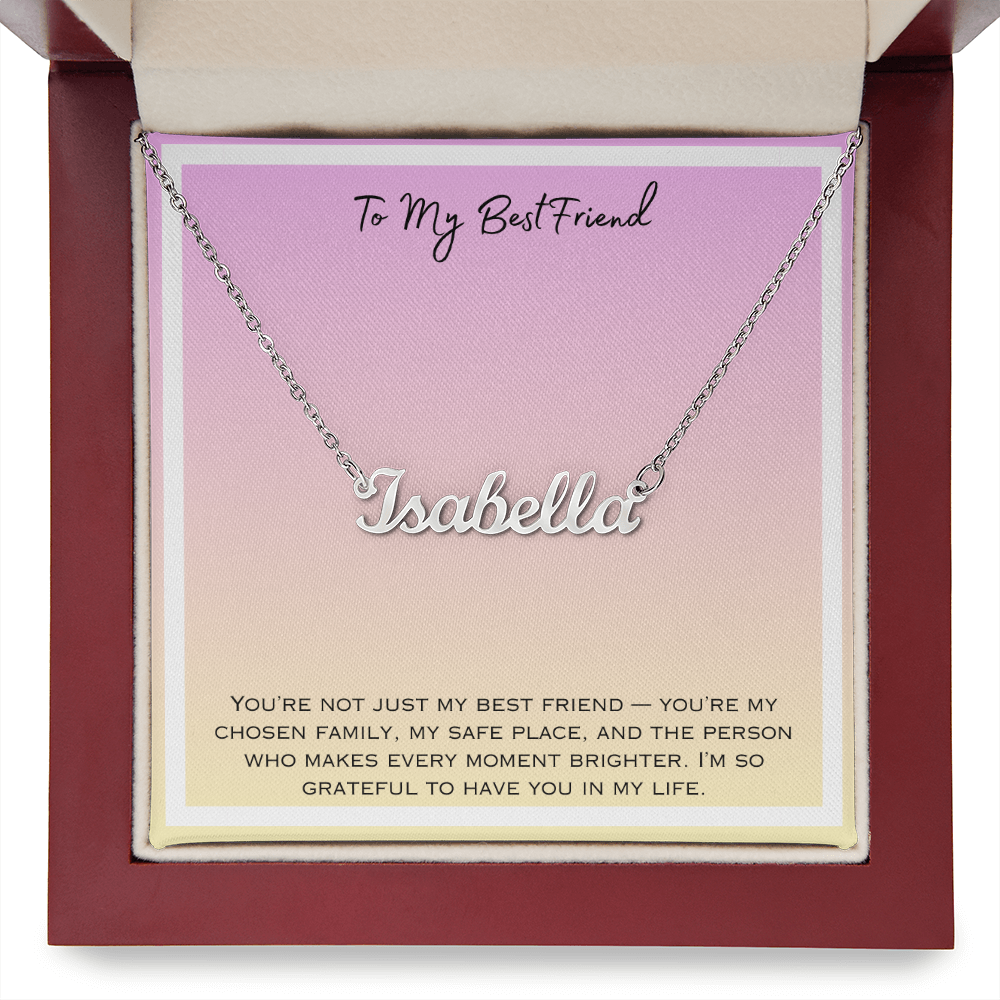 To My Best Friend Personalized Name Necklace