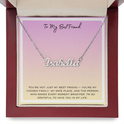 To My Best Friend Personalized Name Necklace