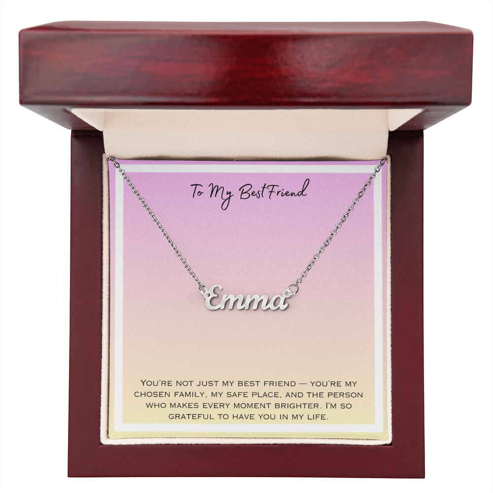 To My Best Friend Personalized Name Necklace