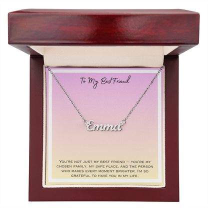 To My Best Friend Personalized Name Necklace