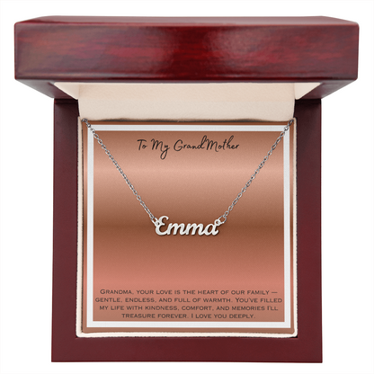 To My Grandmother Personalized Name Necklace