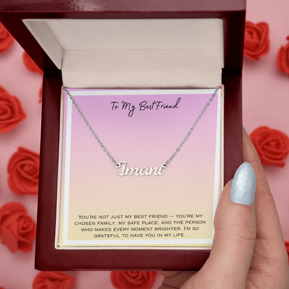 To My Best Friend Personalized Name Necklace