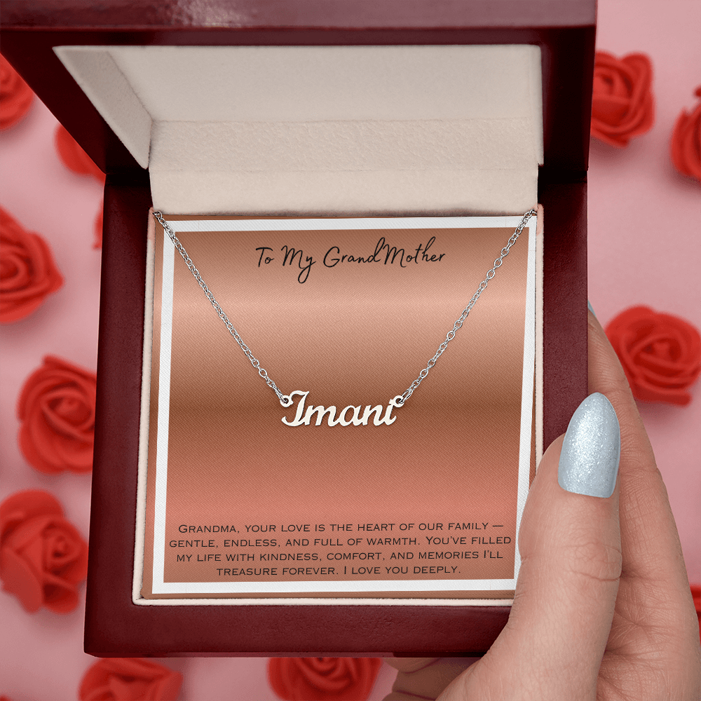 To My Grandmother Personalized Name Necklace
