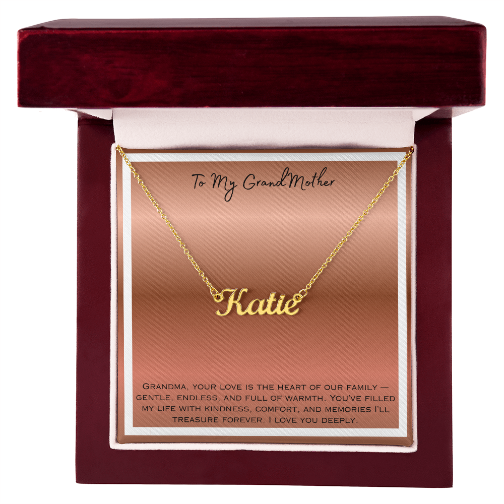 To My Grandmother Personalized Name Necklace