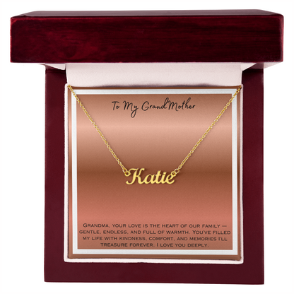 To My Grandmother Personalized Name Necklace