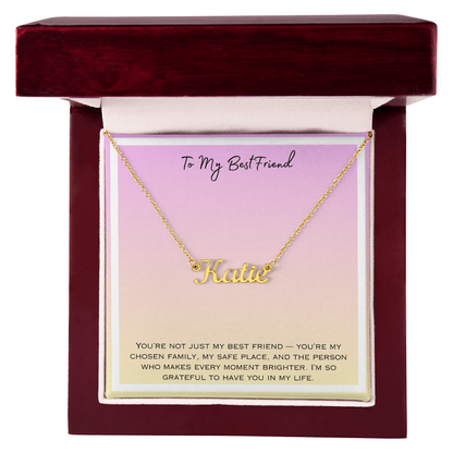 To My Best Friend Personalized Name Necklace