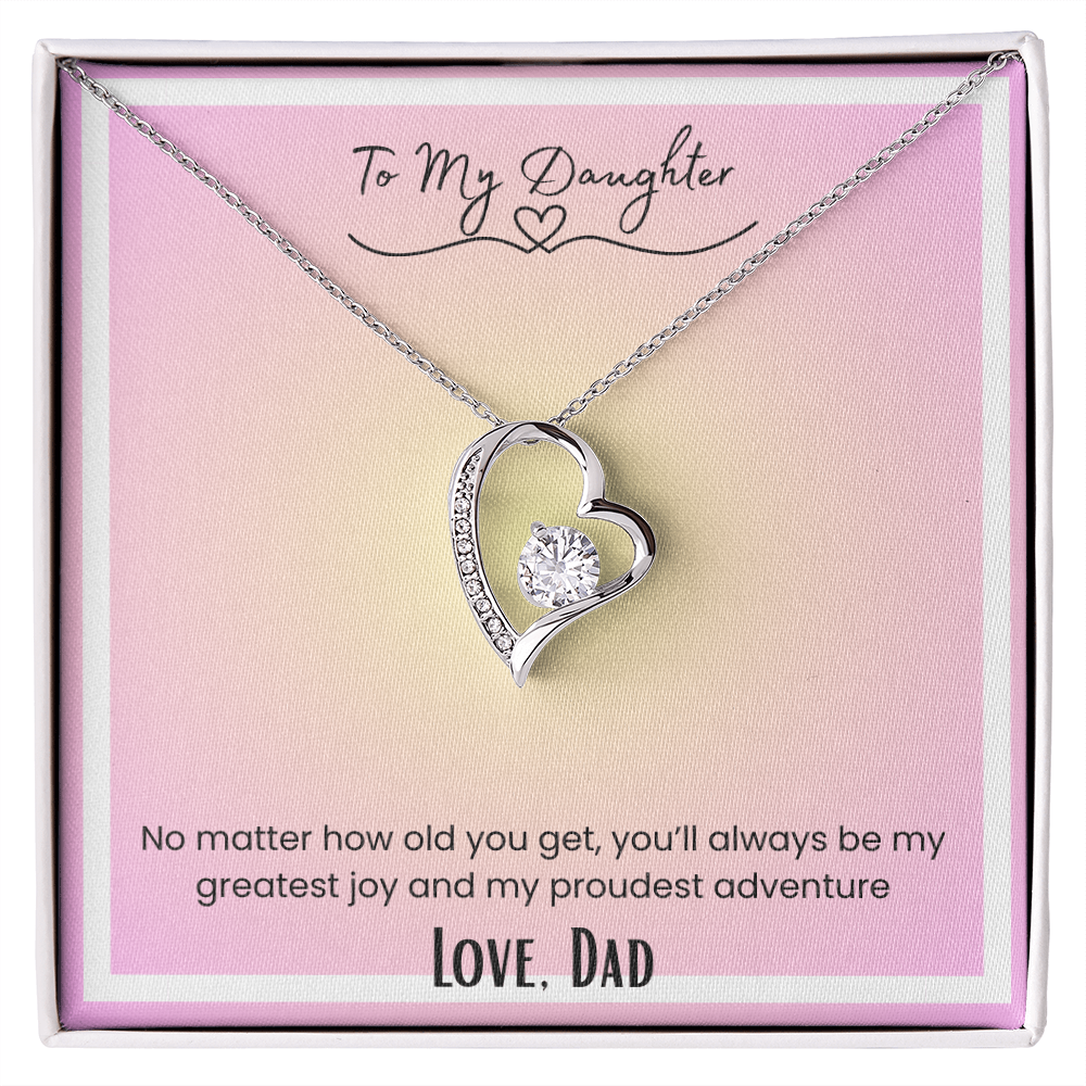 To My Daughter, From Dad Forever Love Necklace