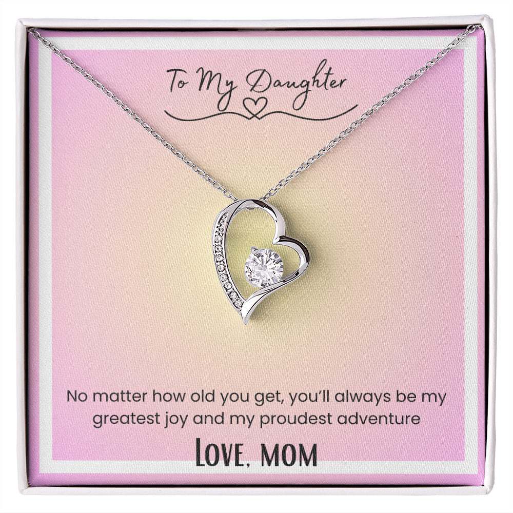 To My Daughter, From Mom Forever Love Necklace