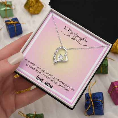 To My Daughter, From Mom Forever Love Necklace