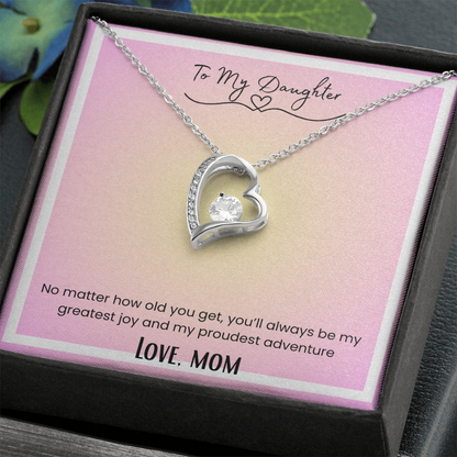 To My Daughter, From Mom Forever Love Necklace