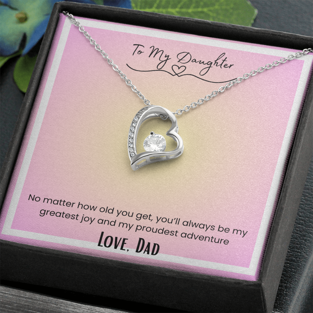 To My Daughter, From Dad Forever Love Necklace