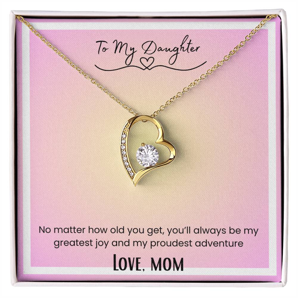 To My Daughter, From Mom Forever Love Necklace