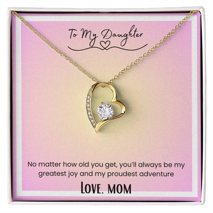 To My Daughter, From Mom Forever Love Necklace