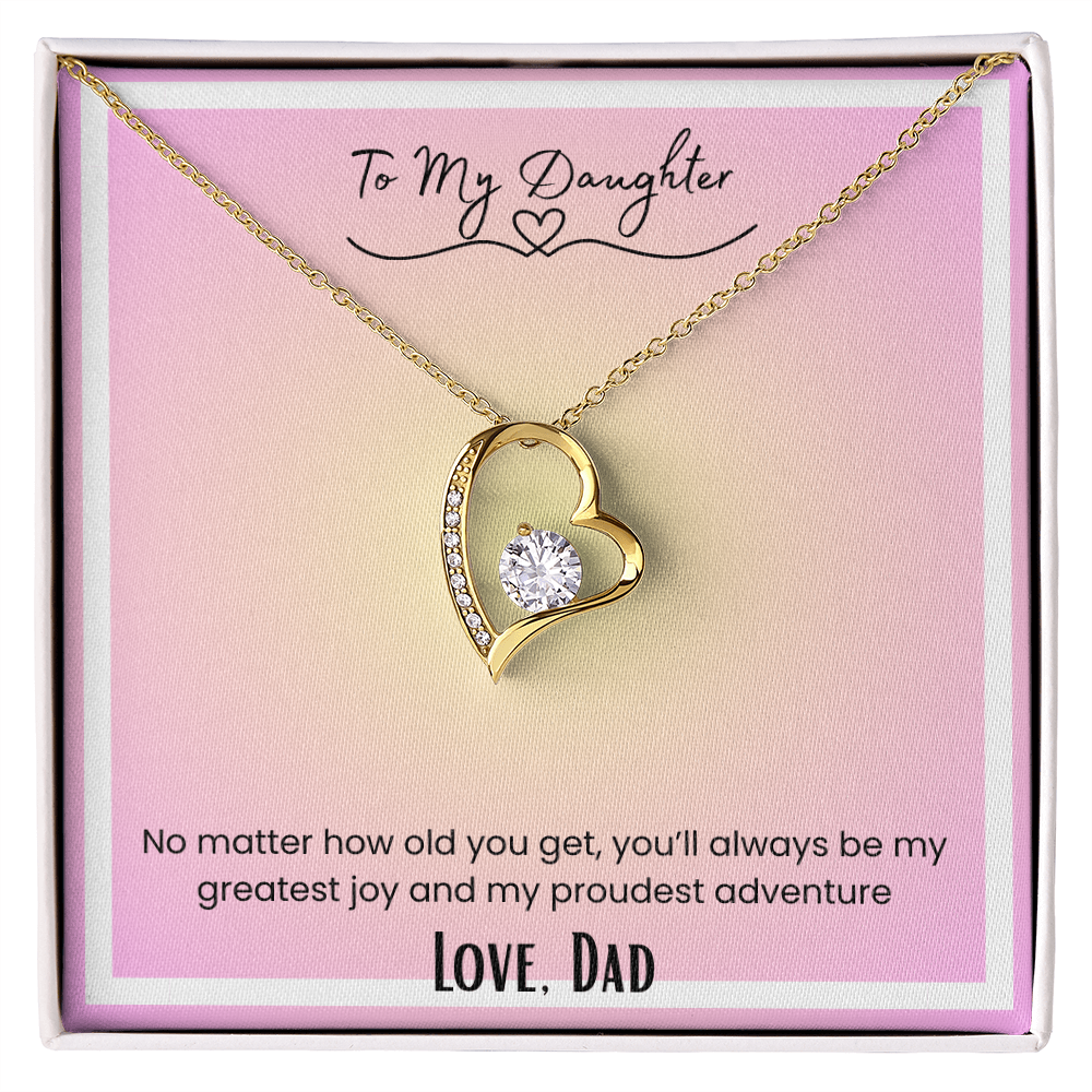 To My Daughter, From Dad Forever Love Necklace